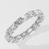Round & Emerald Eternity Diamond Band