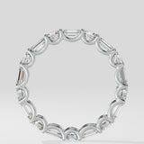 Round & Emerald Eternity Diamond Band