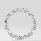Round & Emerald Eternity Diamond Band