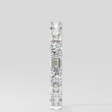 Round & Emerald Eternity Diamond Band