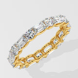 Round & Emerald Eternity Diamond Band