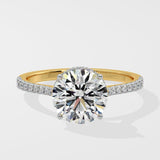 2 ct Invisible Halo Solitaire Diamond Ring