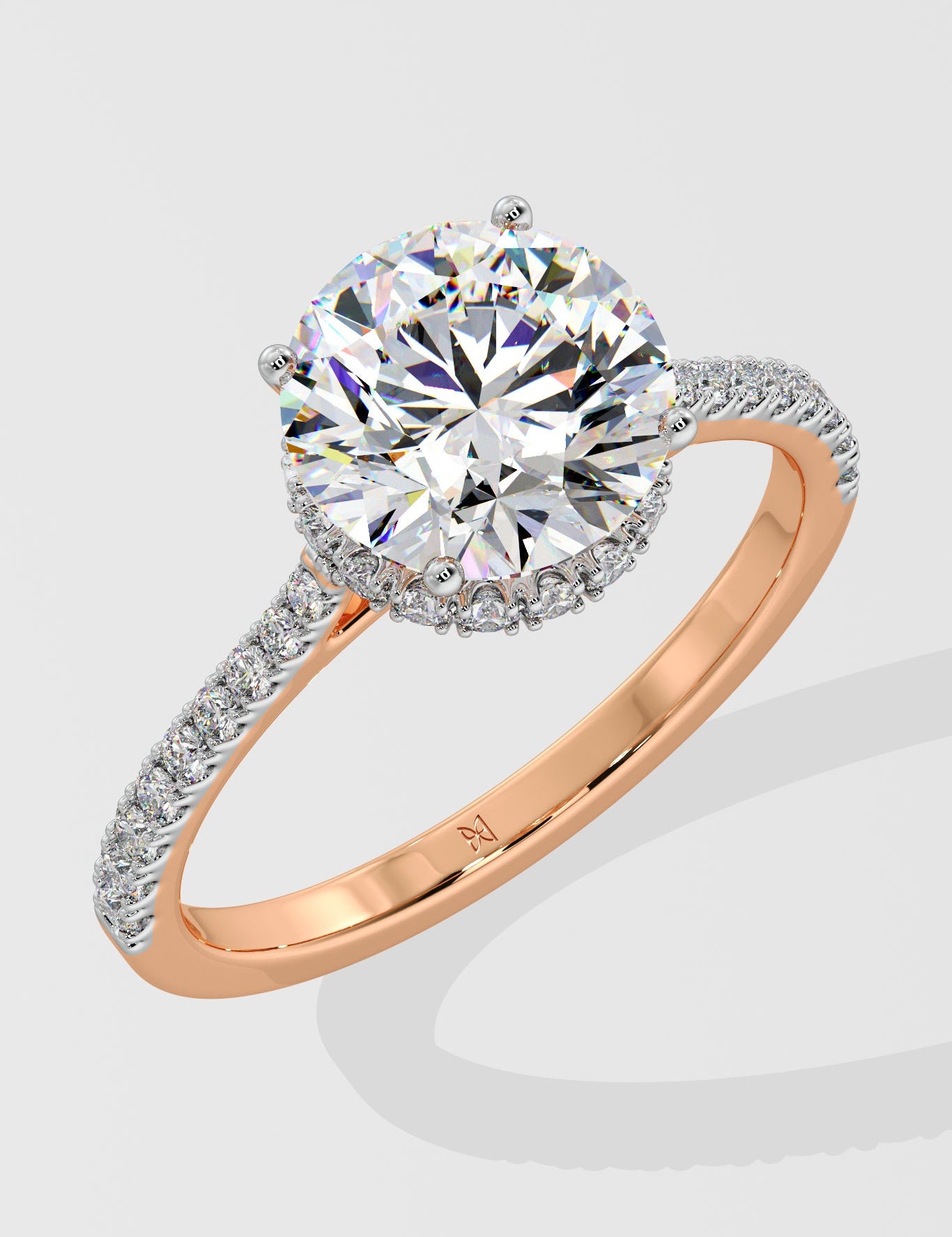 2 ct Invisible Halo Solitaire Diamond Ring