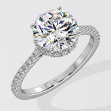 2 ct Invisible Halo Solitaire Diamond Ring