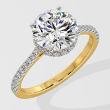 2 ct Invisible Halo Solitaire Diamond Ring