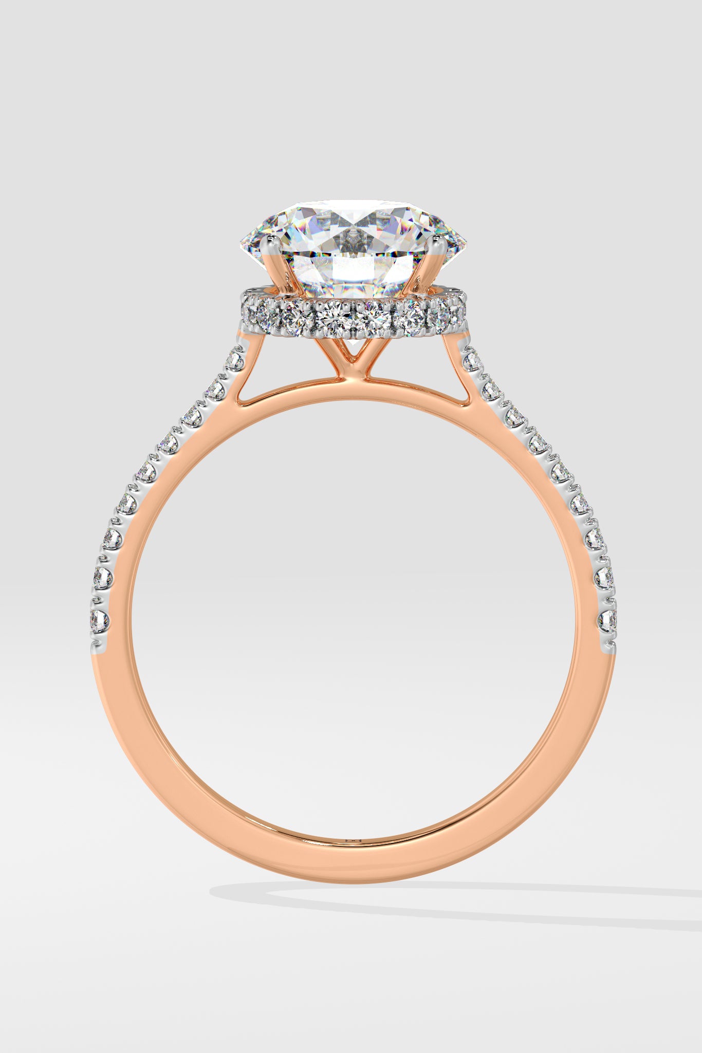 2 ct Invisible Halo Solitaire Ring
