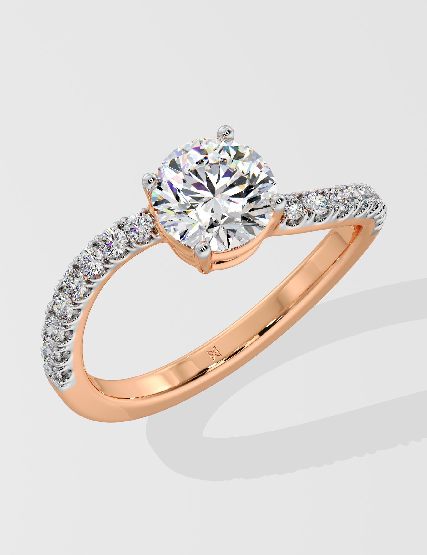 1 ct Twirl Diamond Ring