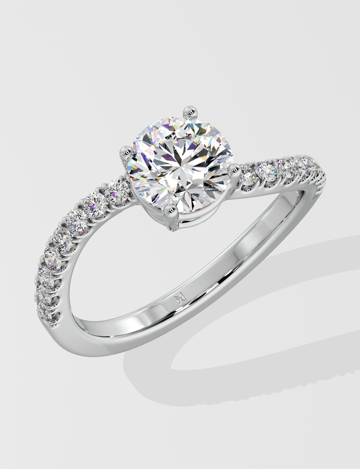 1 ct Twirl Diamond Ring