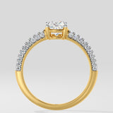 1.5 ct Oval Dome Pave Diamond Ring