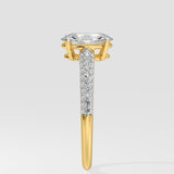 1.5 ct Oval Dome Pave Diamond Ring