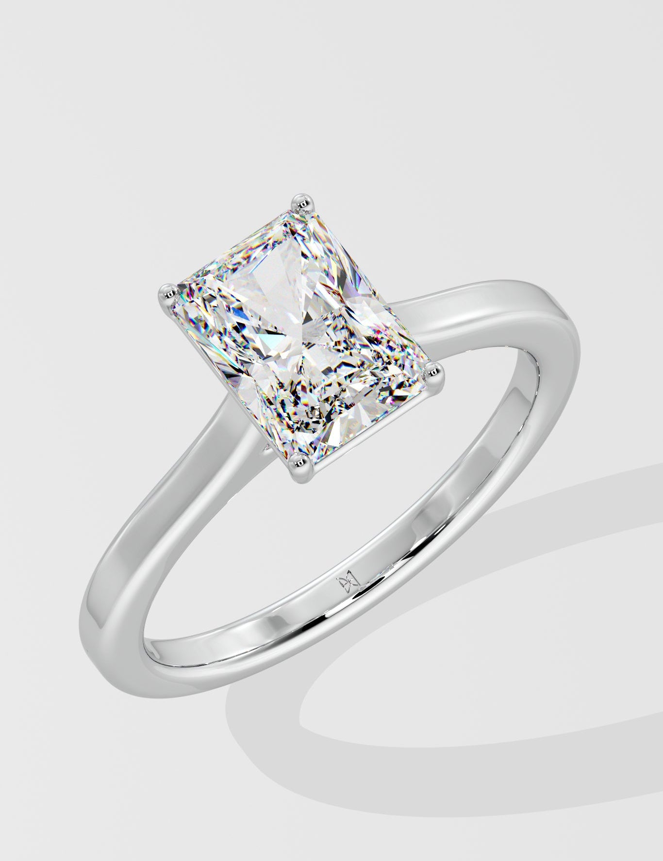 2 ct Radiant Solitaire Diamond Ring