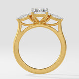 2 Ct Symphony Three Stone Radiant Diamond Ring