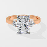 2 Ct Radiant Accent Diamond Ring