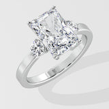 2 Ct Radiant Accent Diamond Ring
