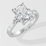 2 Ct Radiant Accent Diamond Ring
