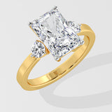 2 Ct Radiant Accent Diamond Ring
