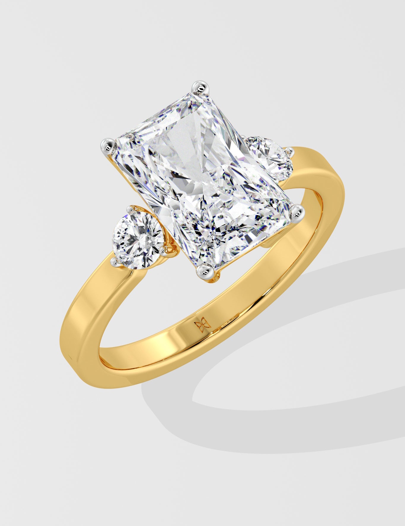 2 Ct Radiant Accent Diamond Ring