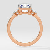 2 Ct Radiant Accent Diamond Ring