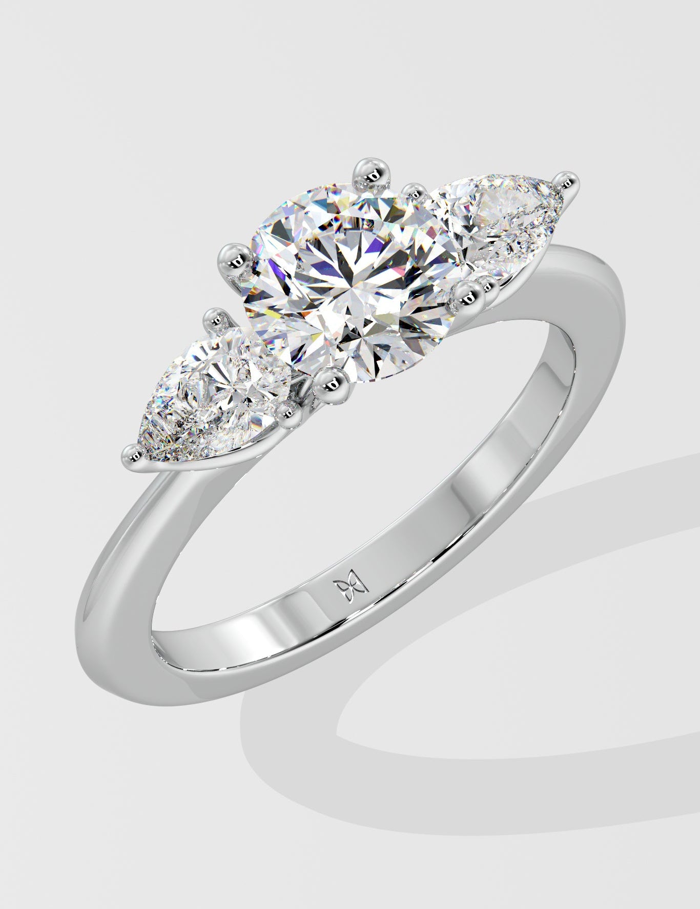 1.5 ct Opera Three Stone Diamond Ring