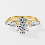 2 ct Oval Kite Diamond Ring