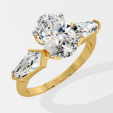 2 ct Oval Kite Diamond Ring