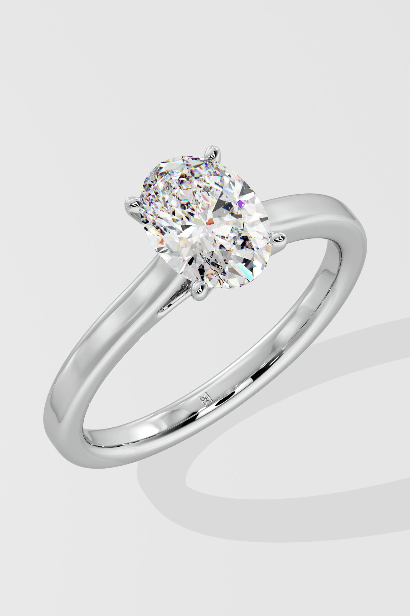 Buy Lab Grown ct Oval Diamond Solitaire Ring – House of Quadri