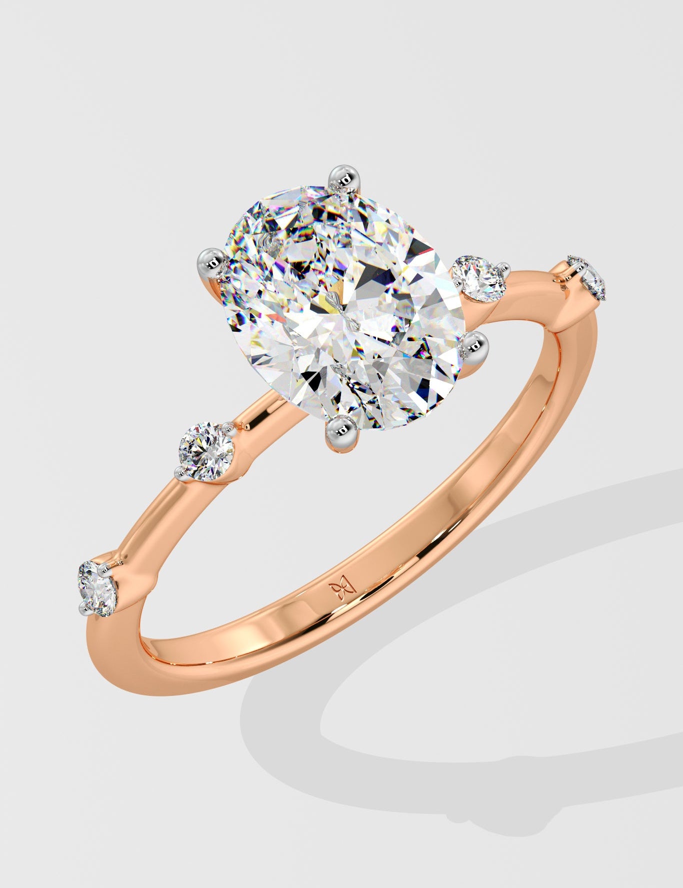 1.5 ct Spaced Oval Diamond Ring