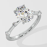 1.5 ct Spaced Oval Diamond Ring