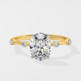 1.5 Ct Spaced Oval Diamond Ring
