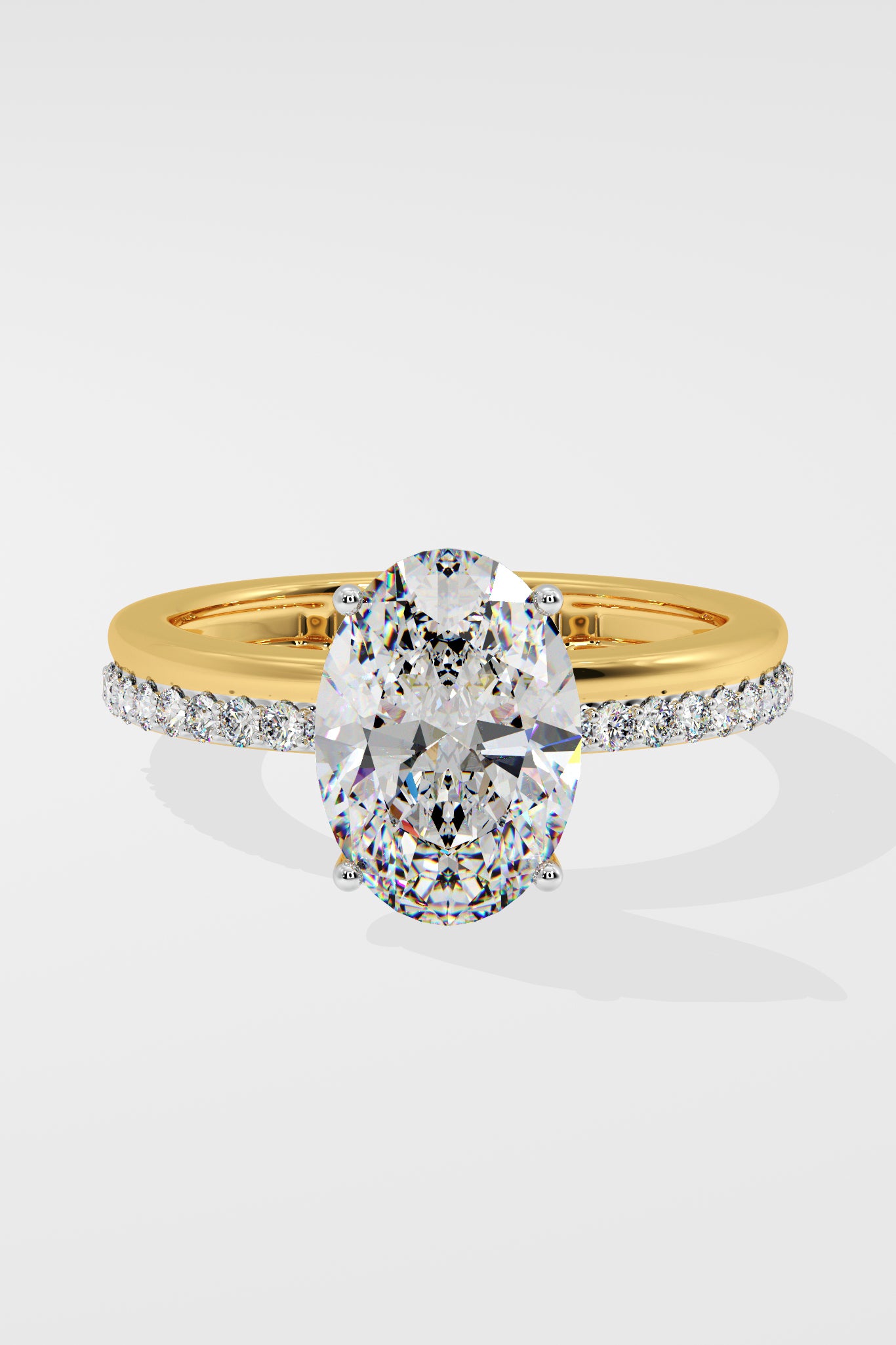 2.5 ct Oval Double Band Ring