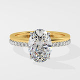 2.5 ct Oval Double Band Ring