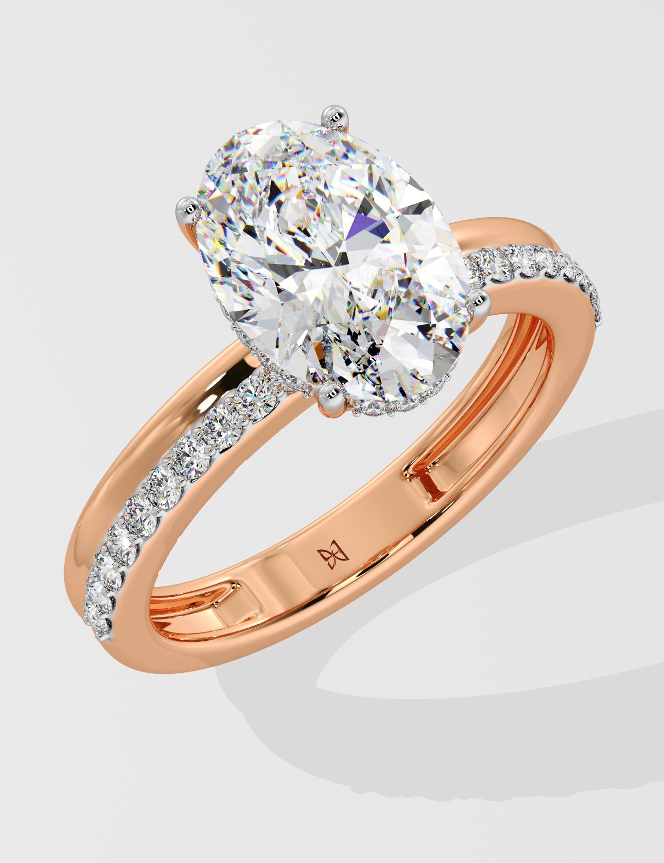 2.5 ct Oval Double Band Ring