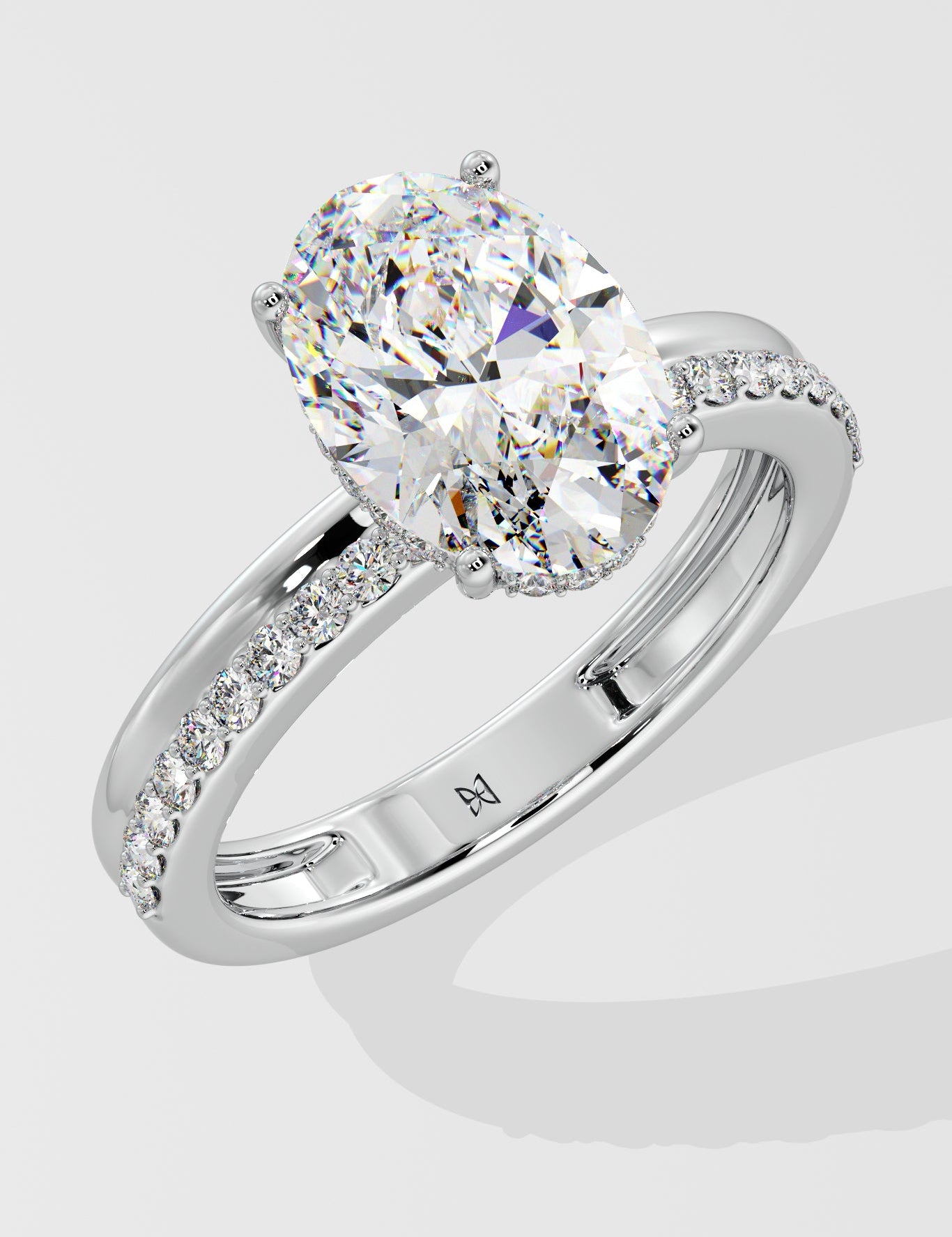 2.5 ct Oval Double Band Ring