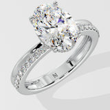 2.5 ct Oval Double Band Ring