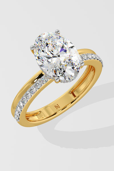 2.5 ct Oval Double Band Ring