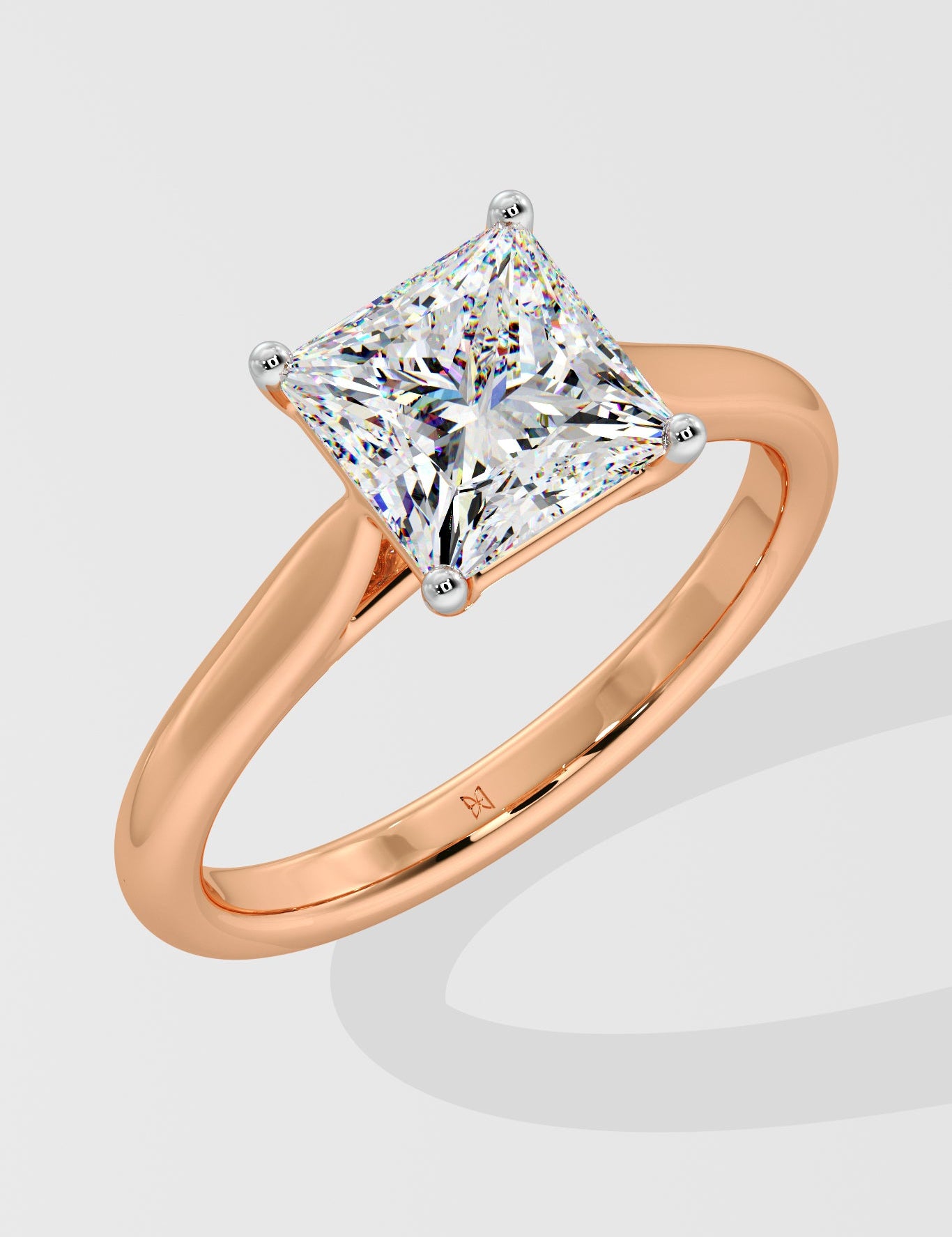 2 ct Princess Flow Diamond Ring