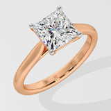 2 ct Princess Flow Diamond Ring