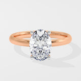 1.5 Ct Halo Oval Diamond Ring