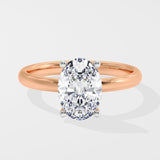 1.5 Ct Halo Oval Diamond Ring