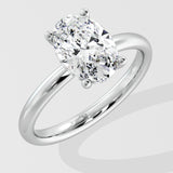 1.5 Ct Halo Oval Diamond Ring
