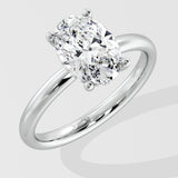 1.5 Ct Halo Oval Diamond Ring