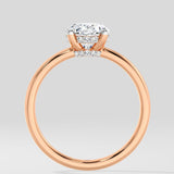 1.5 Ct Halo Oval Diamond Ring