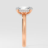 1.5 Ct Halo Oval Diamond Ring