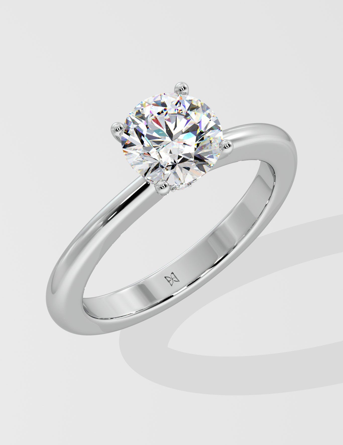 1.5 ct Secret Halo Diamond Ring