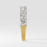 Princess Half Eternity Diamond Band