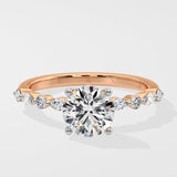 1.5 ct Round Askew Solitaire Diamond Ring