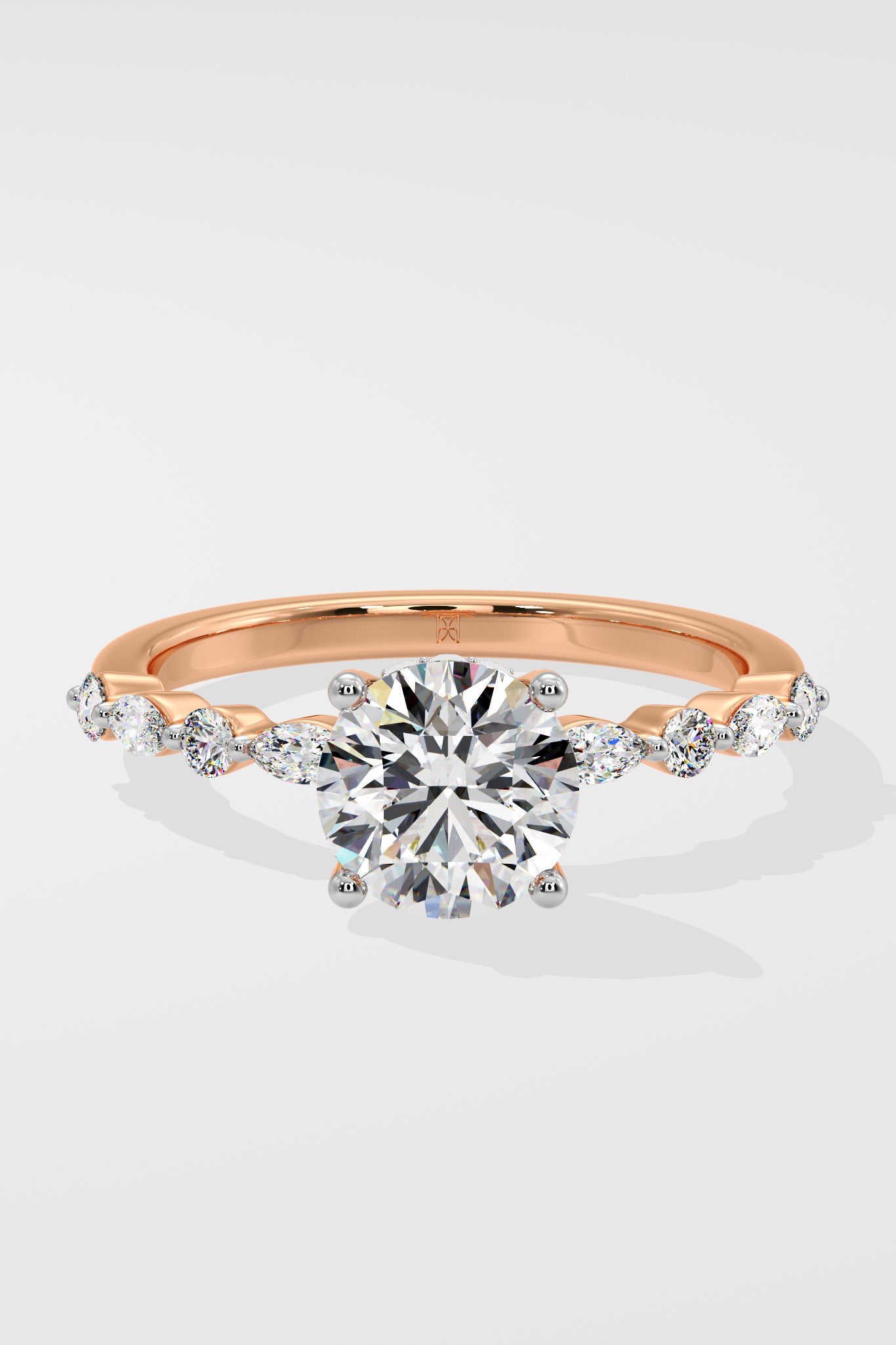 1.5 ct Round Askew Solitaire Ring