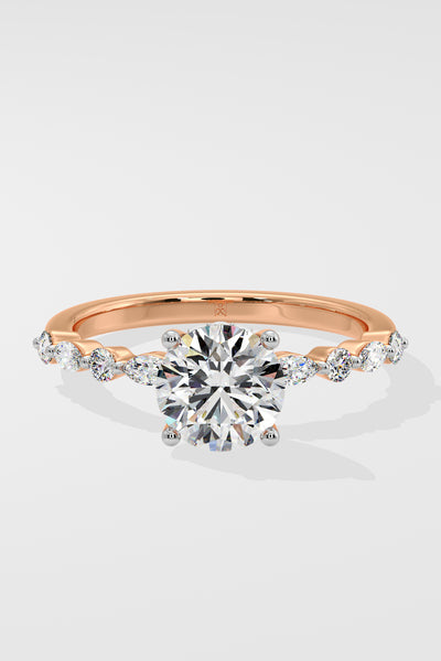 1.5 ct Round Askew Solitaire Ring