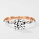 1.5 Ct Round Askew Solitaire Diamond Ring