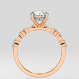 1.5 ct Round Askew Solitaire Diamond Ring